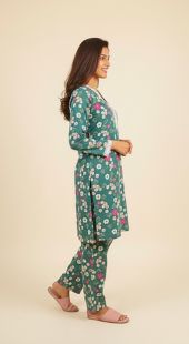 Verdant Bloom Co-ord Set side slit